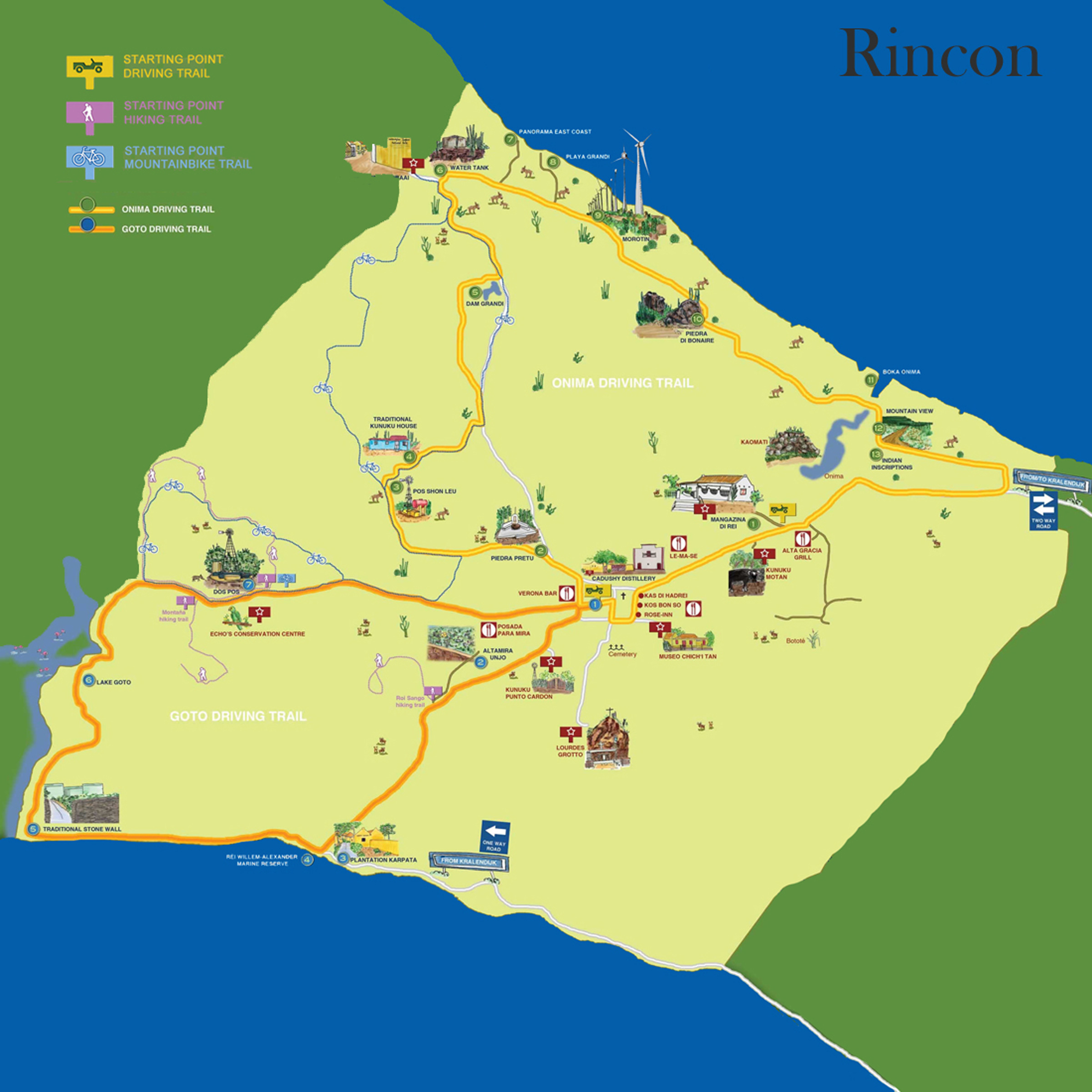 Rincon Autoroutes Kaart