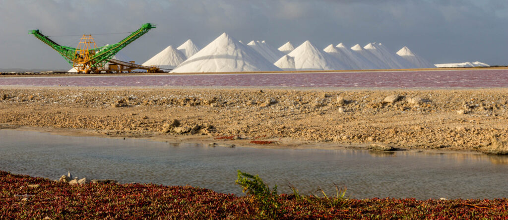 Zoutbergen zoutpannen Bonaire